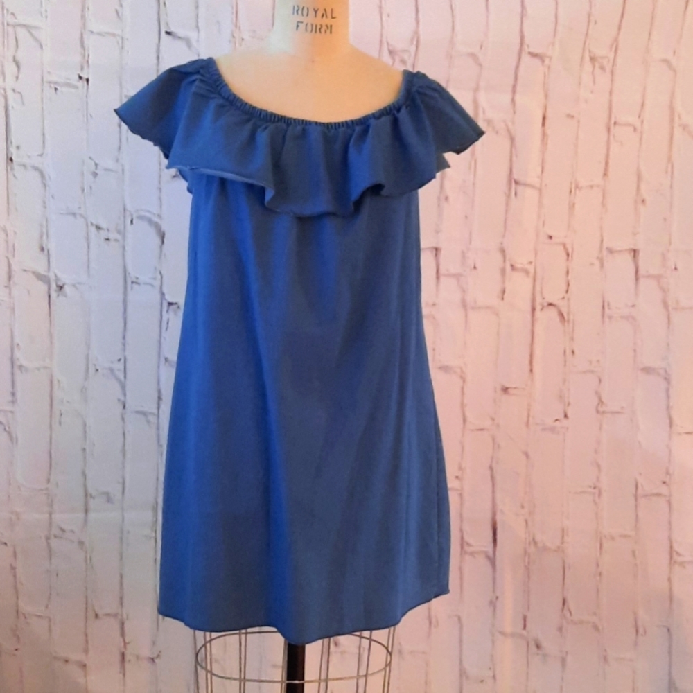 Denim Peasant Top